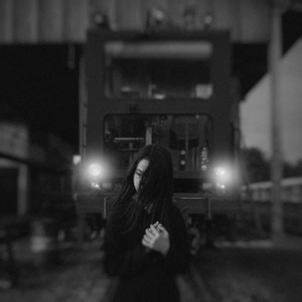Moody Train Portrait by Ajie Alrasyid — canvas wall art