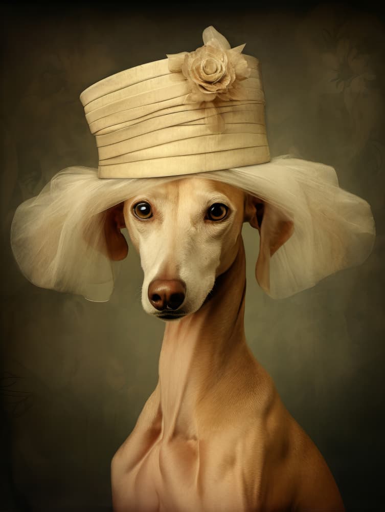 Whimsical Dog Portrait by Bilge Paksoylu — canvas wall art