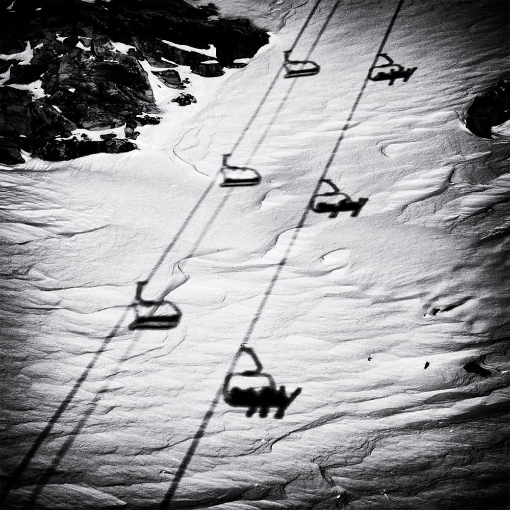 Winter Ski Lift Shadows by Marcel Rebro — canvas wall art