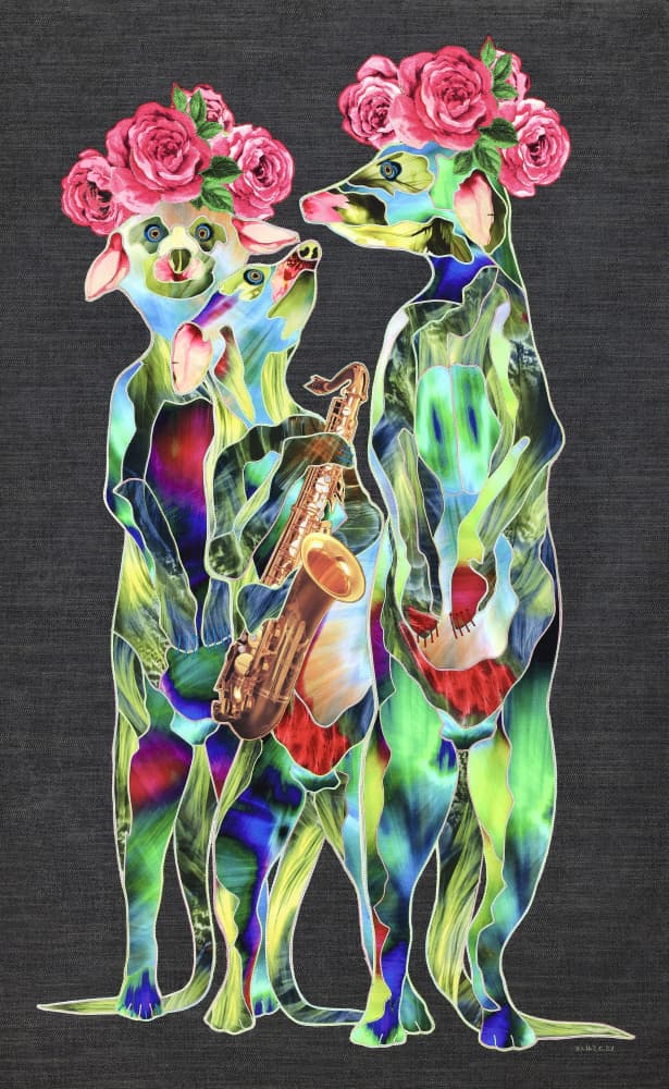 Whimsical Meerkat Musicians by Kostyantin Malginov — canvas wall art