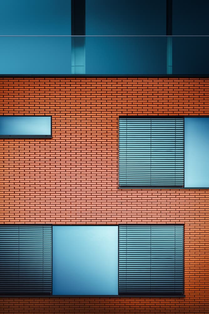 Geometric Brick Windows by Patrick Aurednik — canvas wall art