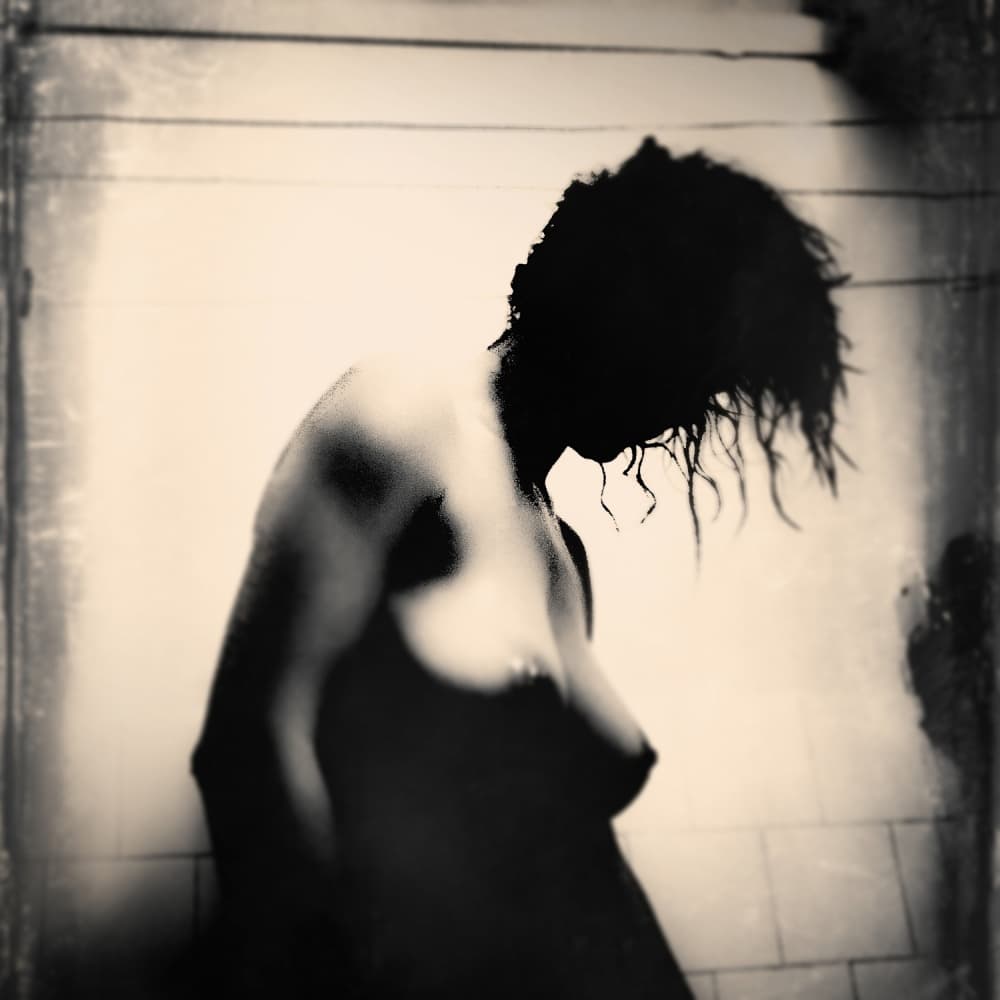 Intimate Shower Silhouette by Bogdan Bouşcă — canvas wall art