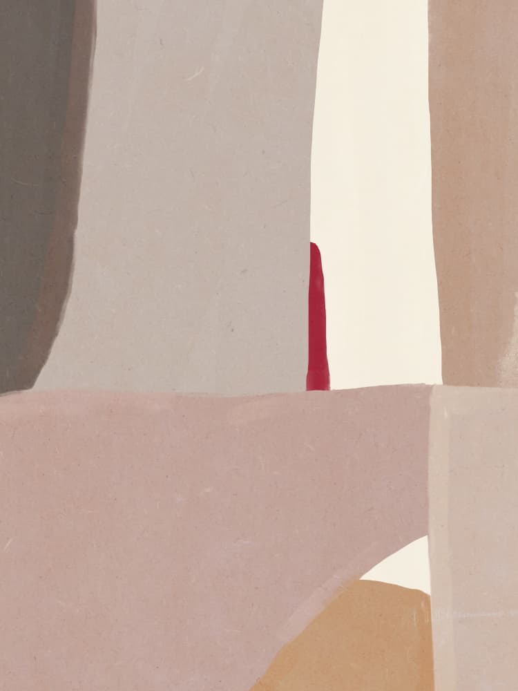 Geometric Shapes Red Line by Little Dean — canvas wall art