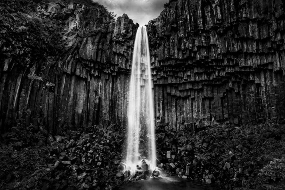 Dramatic Basalt Waterfall by George Digalakis — canvas wall art