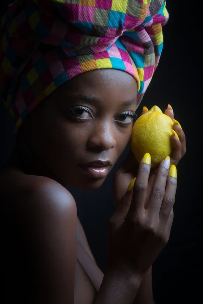 Colorful Turban Lemon Glow by Ruth Franke — canvas wall art