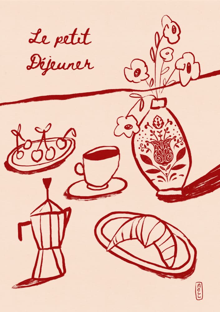 Le Petit Déjeuner by Dirkie Nell — canvas wall art