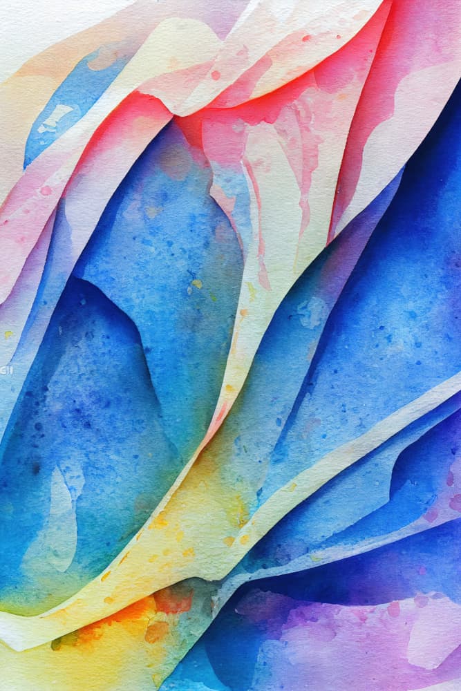 Fluid Watercolor Hues by Mauro — canvas wall art