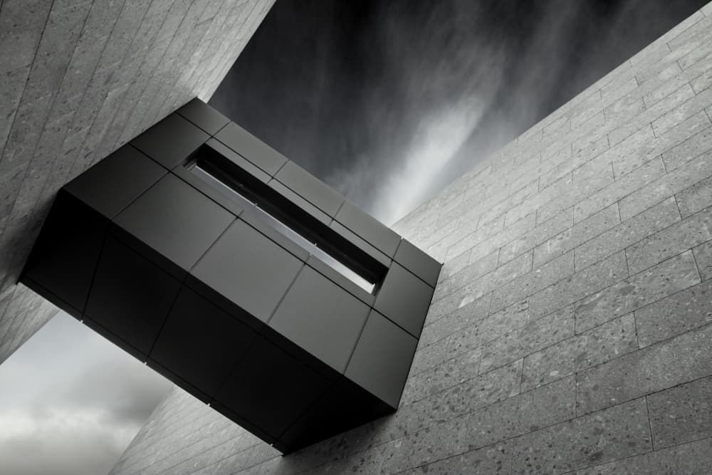 Dark Architectural Geometry by Gilbert Claes — canvas wall art