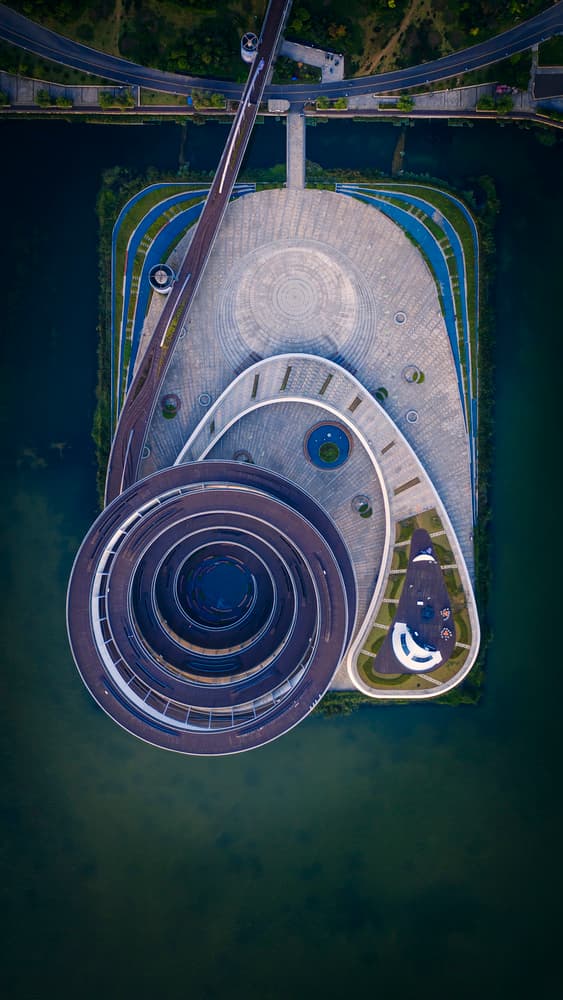 Modern Spiral Island by Simoon — canvas wall art