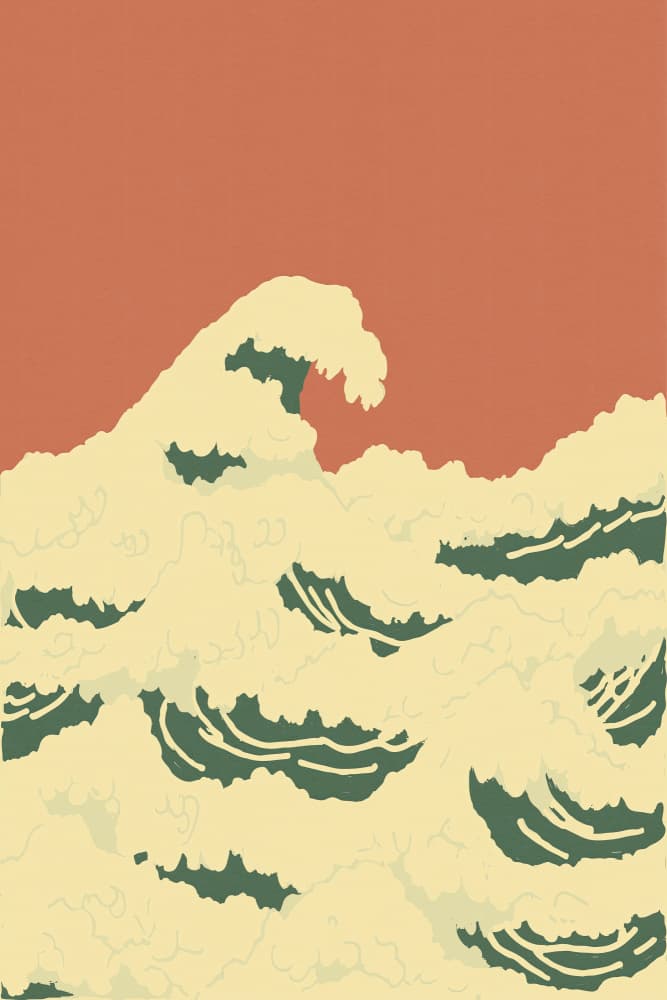 The wave by Treechild — canvas wall art