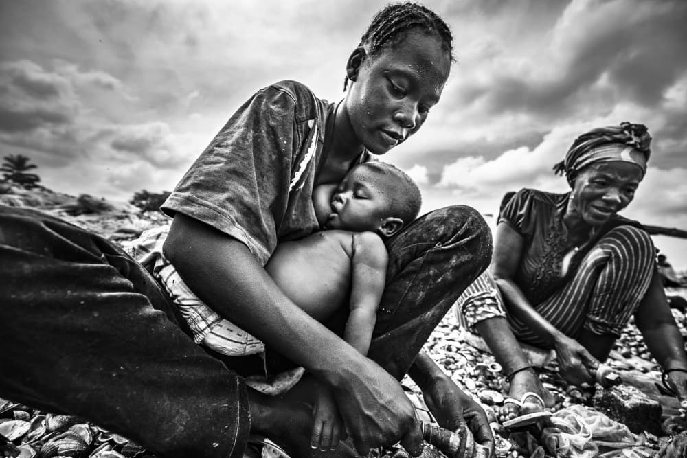 African Motherhood Bond by João Coelho — canvas wall art