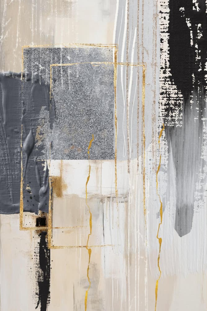 Modern Abstract Gold Glitter by Sally Ann Moss — canvas wall art