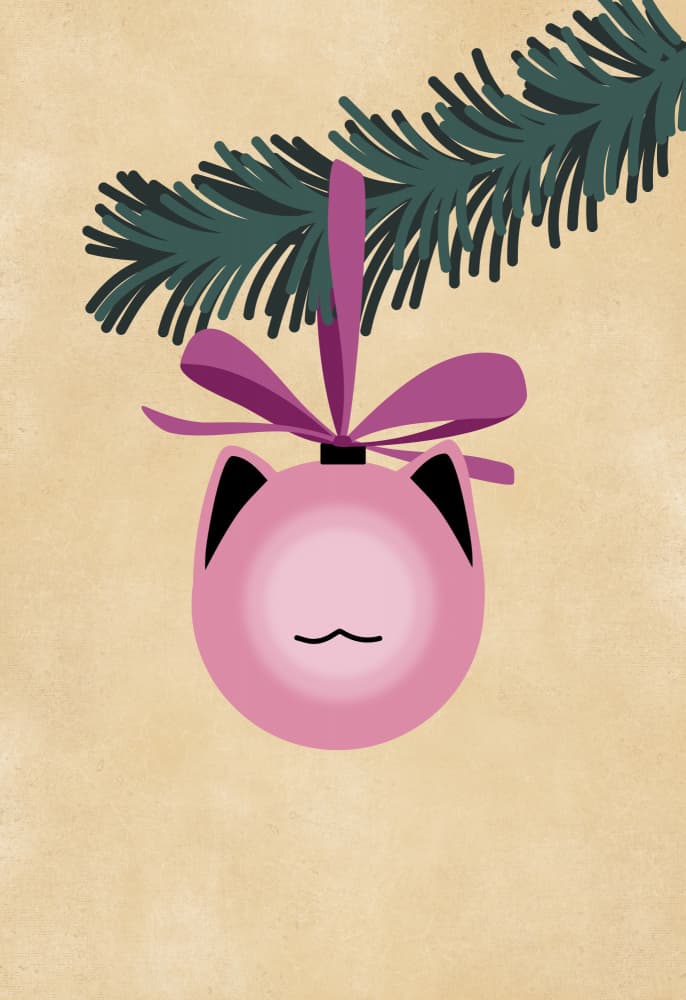 Cute Pink Holiday Ornament by Rosana Laiz Blursbyai — canvas wall art