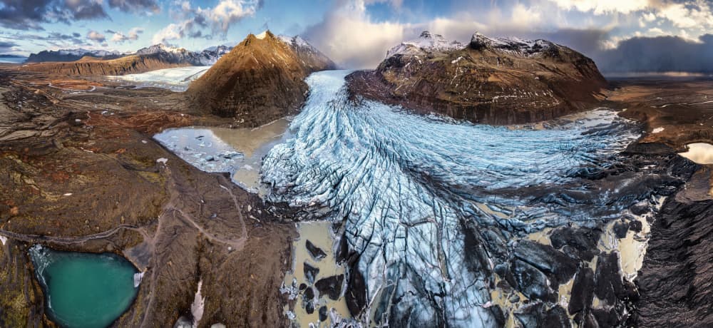 Blue Glacier Flow by Antoni Figueras — canvas wall art