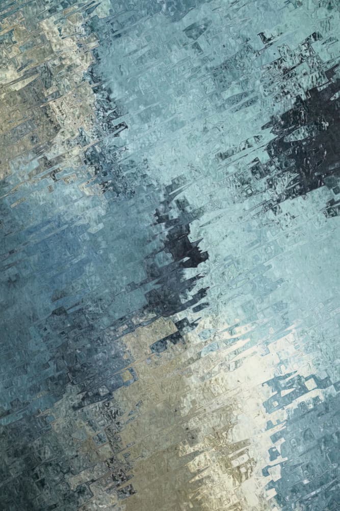 Dynamic Aqua Layers by Alpenglow Workshop — canvas wall art
