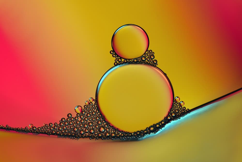 Glowing Abstract Bubbles by Heidi Westum — canvas wall art