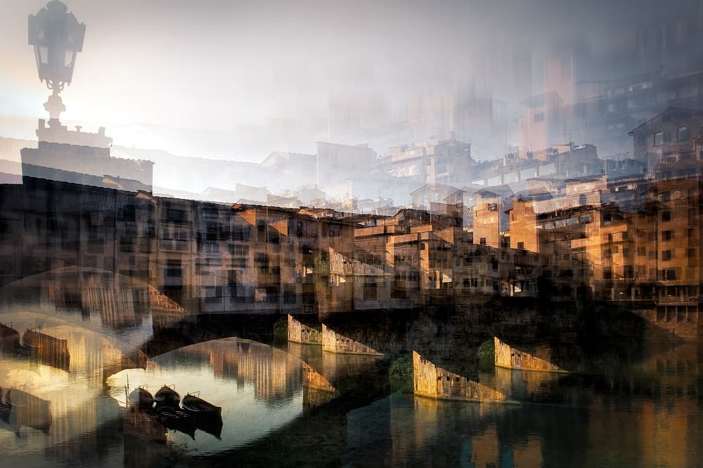Golden Hour Bridge Reflections by Santiago Pascual Buye — canvas wall art