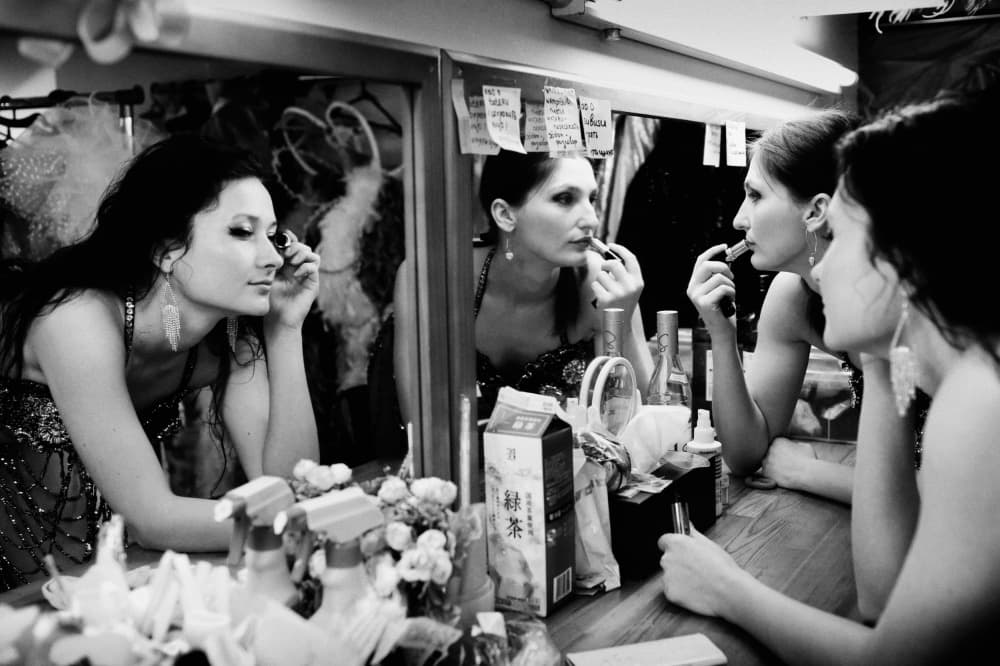 Backstage Beauty Ritual by Shinji Isobe — canvas wall art