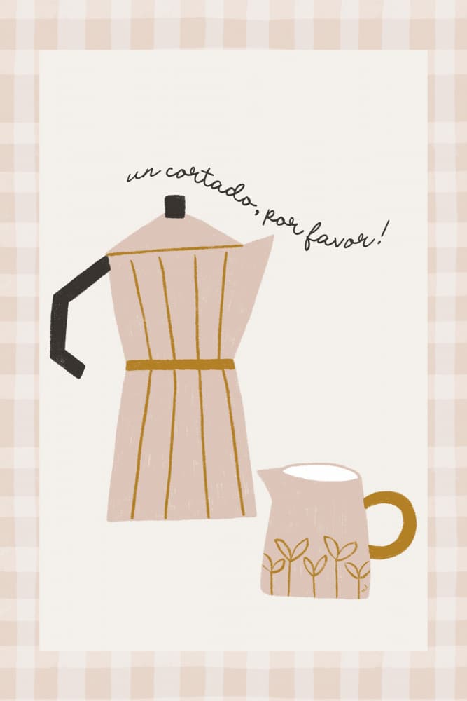 Cortado Coffee Please by Menina Lisboa — canvas wall art