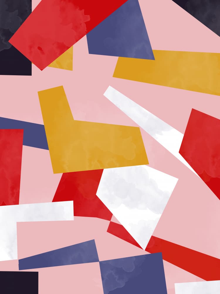 Colorful Abstract Shapes by Ninola Design — canvas wall art