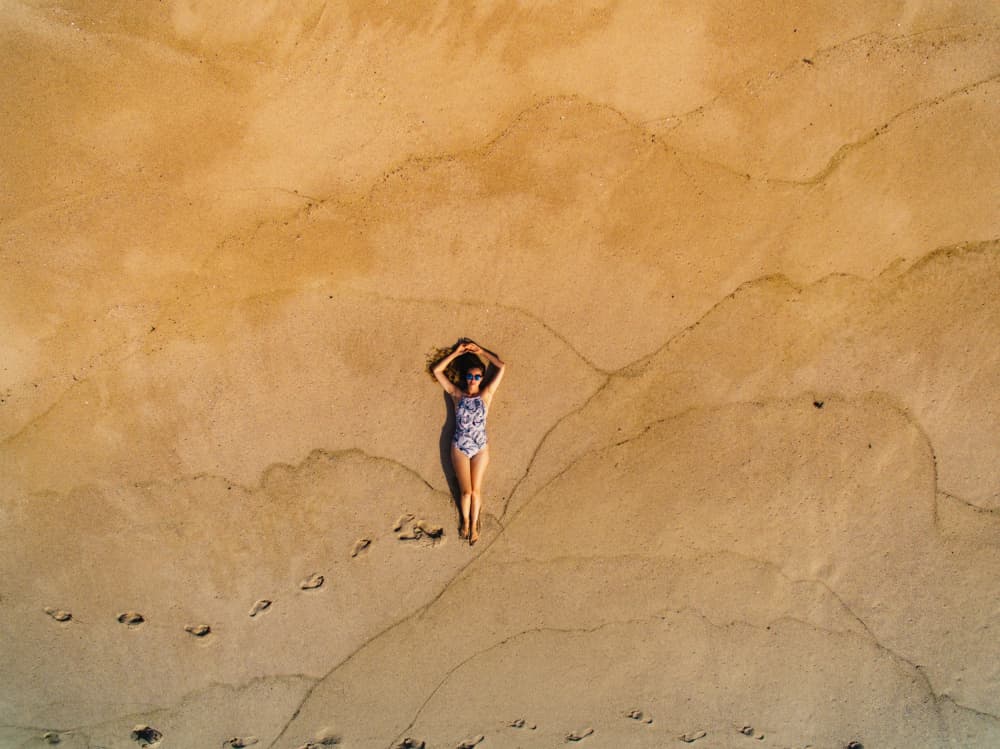 Summer Beach Sunbather by Javier Pardina — canvas wall art