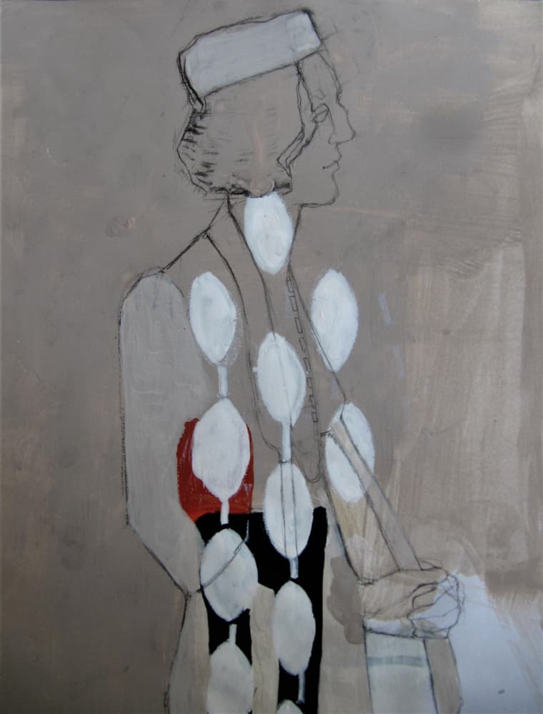 Elegant Woman Profile by Doris Schmitz — canvas wall art