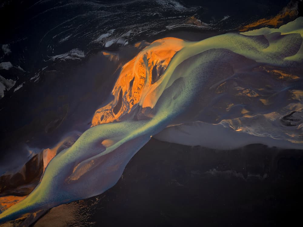 Colorful River Flows by Michael Zheng — canvas wall art