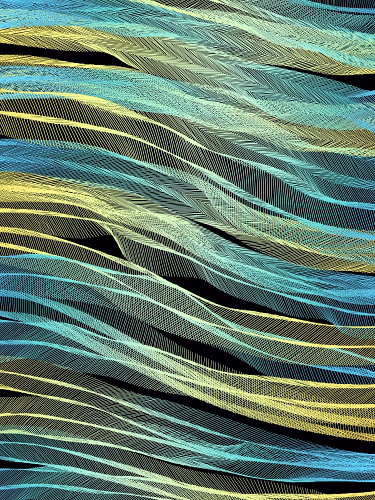 Flowing Ribbon Patterns by Angelo Cerantola — canvas wall art