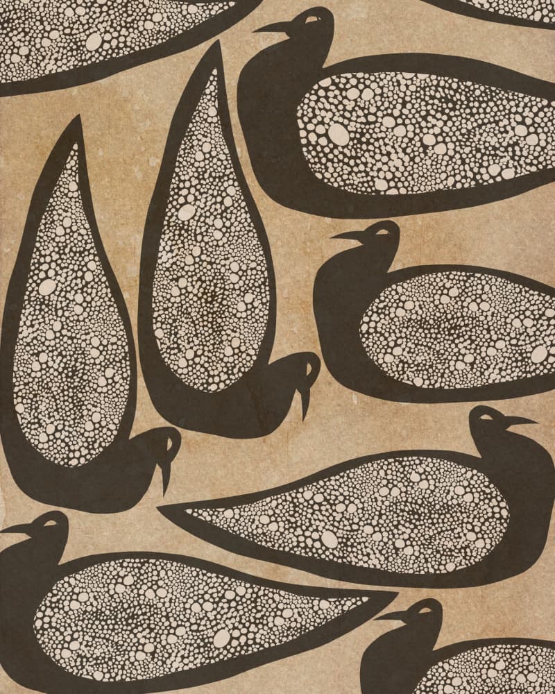 Minimalist Bird Pattern by Josie George — canvas wall art