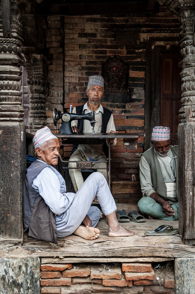 Nepali Tailor and Friends by Amer Jassim — canvas wall art
