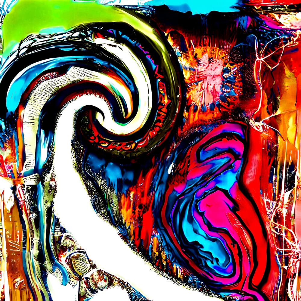 Dynamic Color Swirls by mnemonixART — canvas wall art