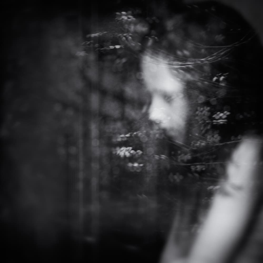 Ethereal Woman Profile by Mirjam Delrue — canvas wall art