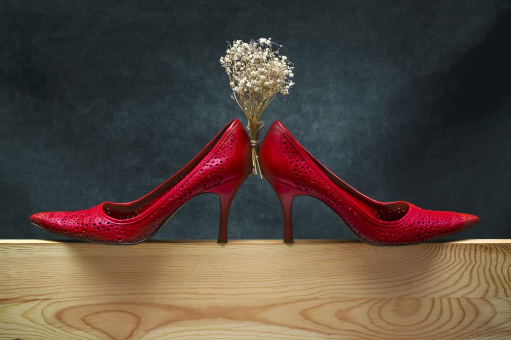 Elegant Red Heels by Brig Barkow — canvas wall art