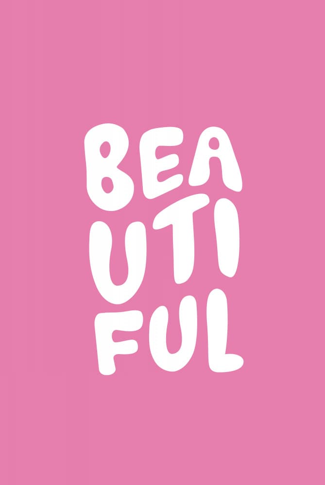 Beautiful Pink Quote by Oju Design — canvas wall art