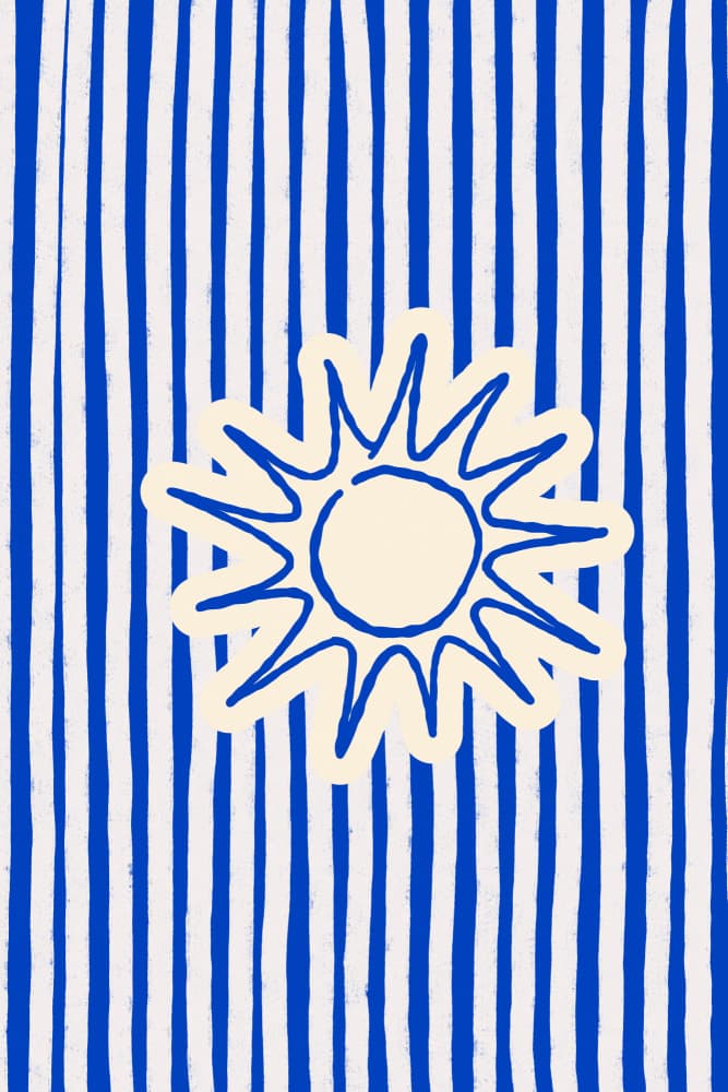 Sunny Blue Stripes by Treechild — canvas wall art