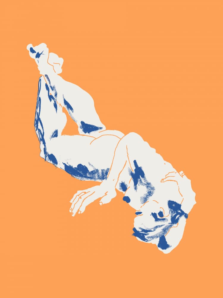 Floating Abstract Nude by Francesco Gulina — canvas wall art