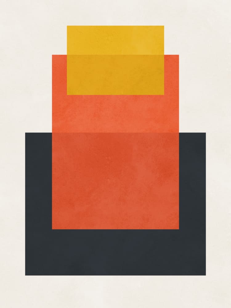 Bold Geometric Stack by Vitor Costa — canvas wall art