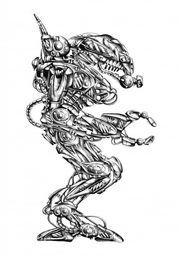 Futuristic Robotic Creature by Kulik — canvas wall art