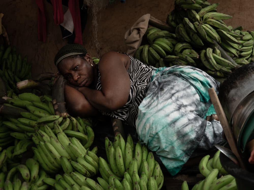 Market Woman Resting by Elena Molina — canvas wall art