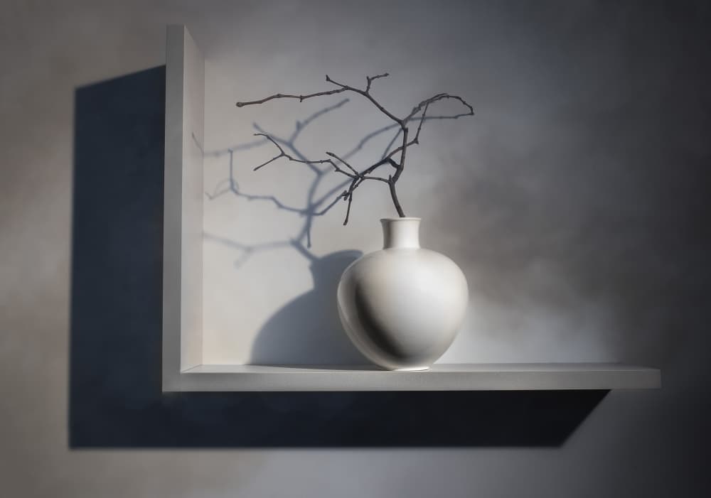Minimalist Vase Shadows by Evgeniy Popov — canvas wall art