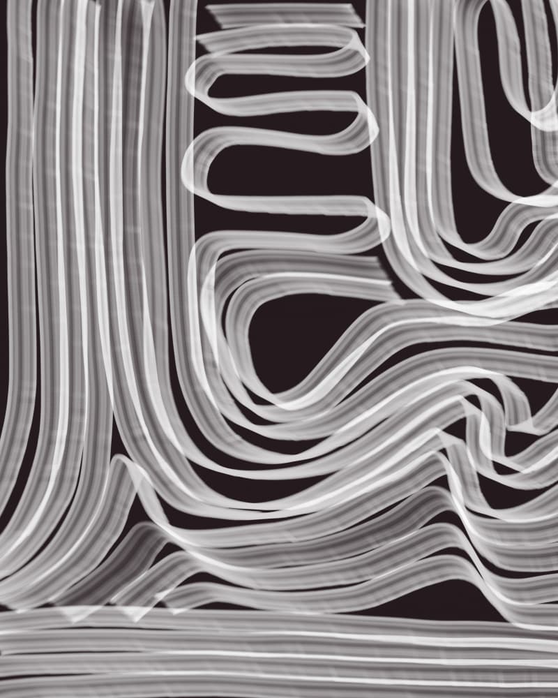 Flowing White Lines by Josie George — canvas wall art