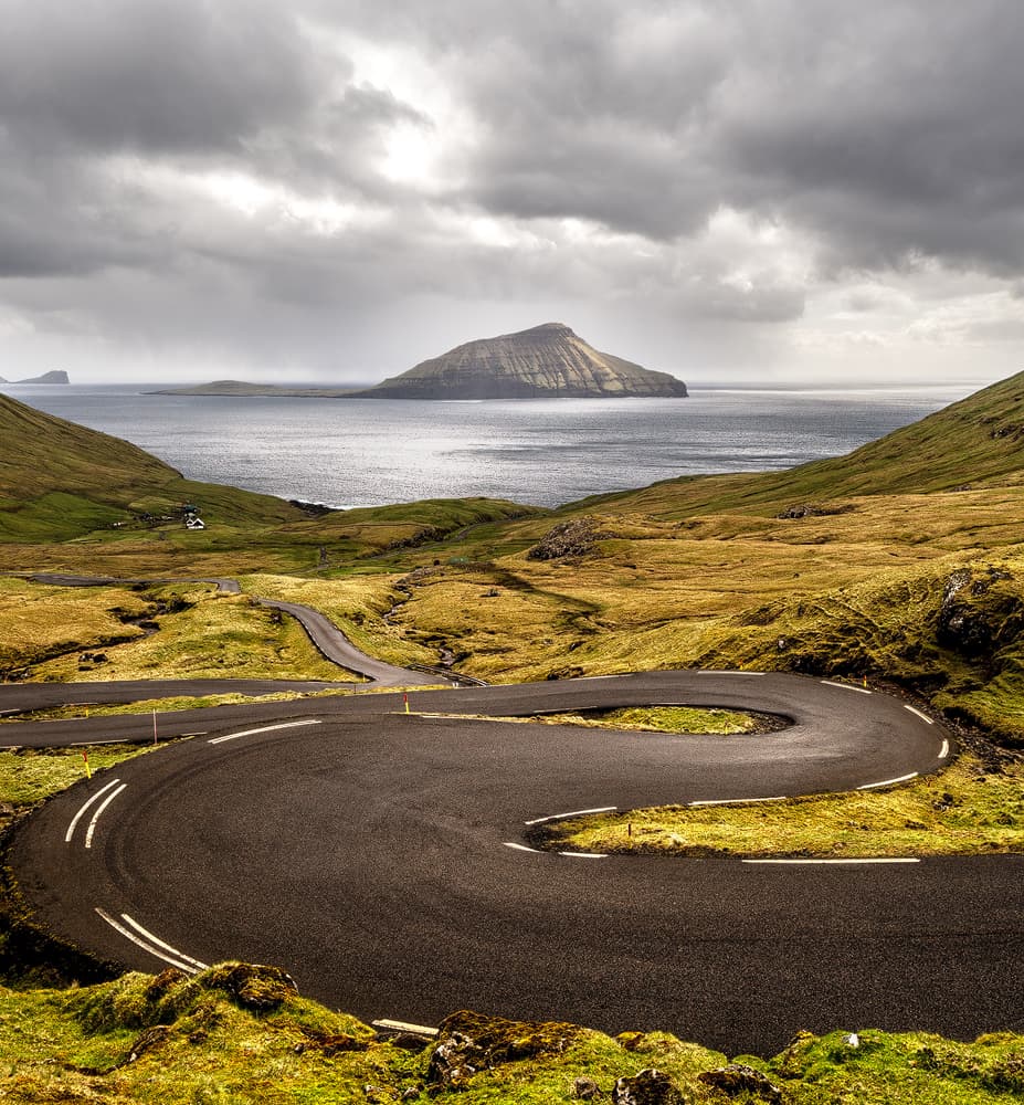 Winding Road Island View by Karsten Wrobel — canvas wall art