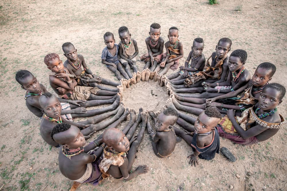 African Children's Circle by Trevor Cole — canvas wall art
