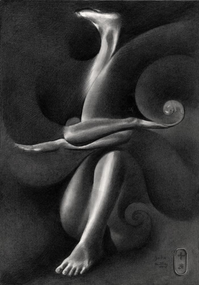 Elegant Surreal Figure by Corné Akkers — canvas wall art