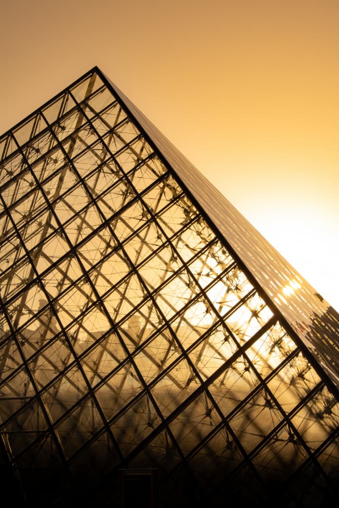 Golden Glass Pyramid by Léa Lefebvre — canvas wall art