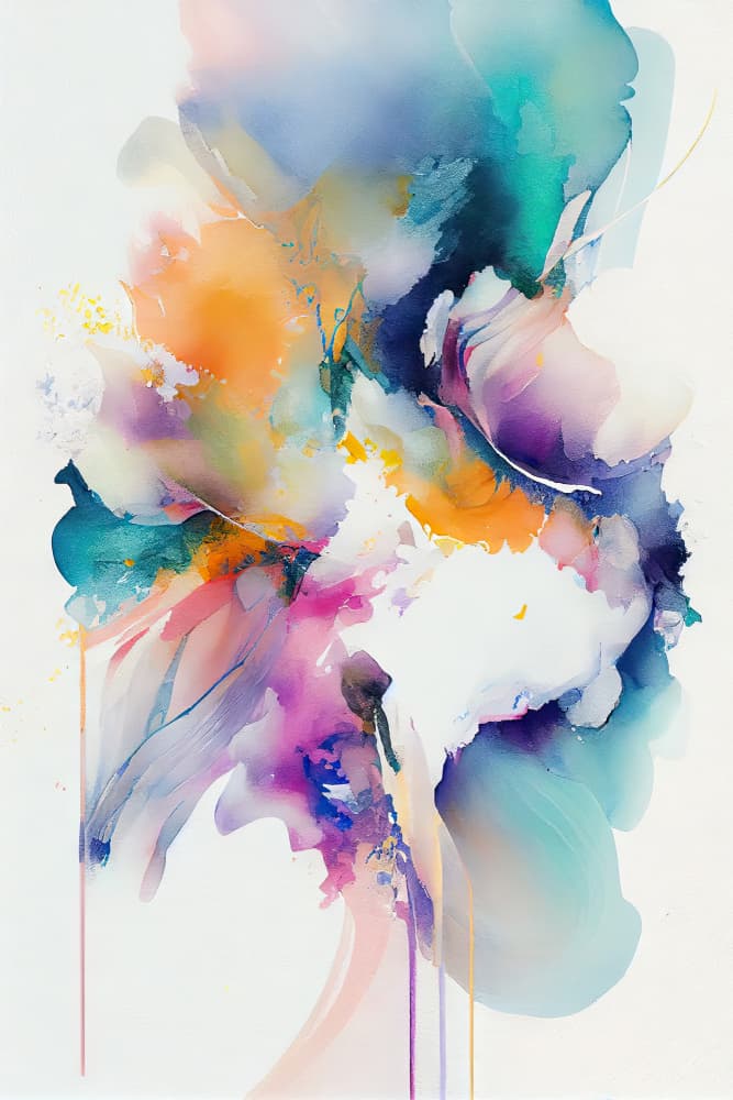 Vibrant Fluid Abstract by Mauro — canvas wall art