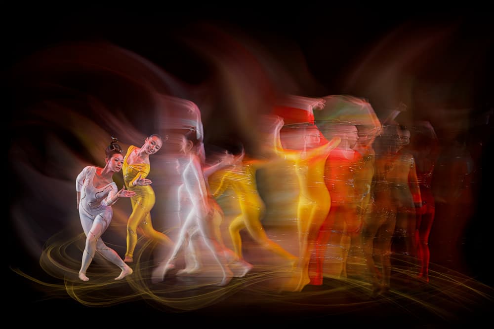 Abstract Dance Flow by Lydia Jacobs — canvas wall art