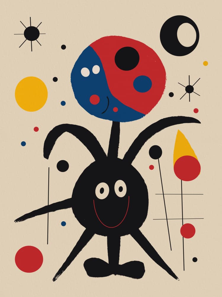 Happy Whimsical Creature by Little Dean — canvas wall art