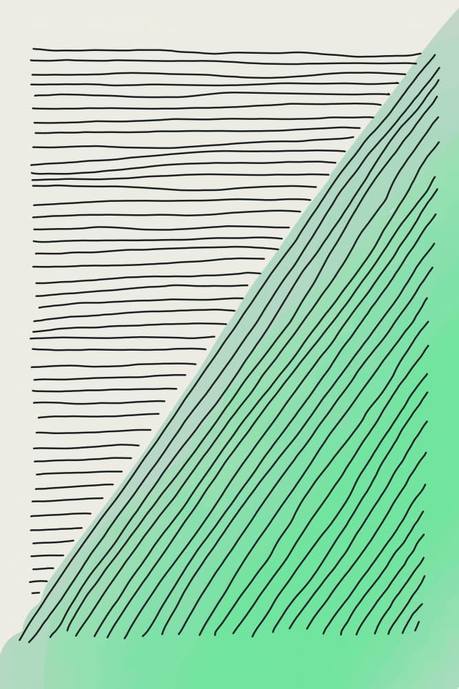 Green Geometric Lines by jay stanley — canvas wall art