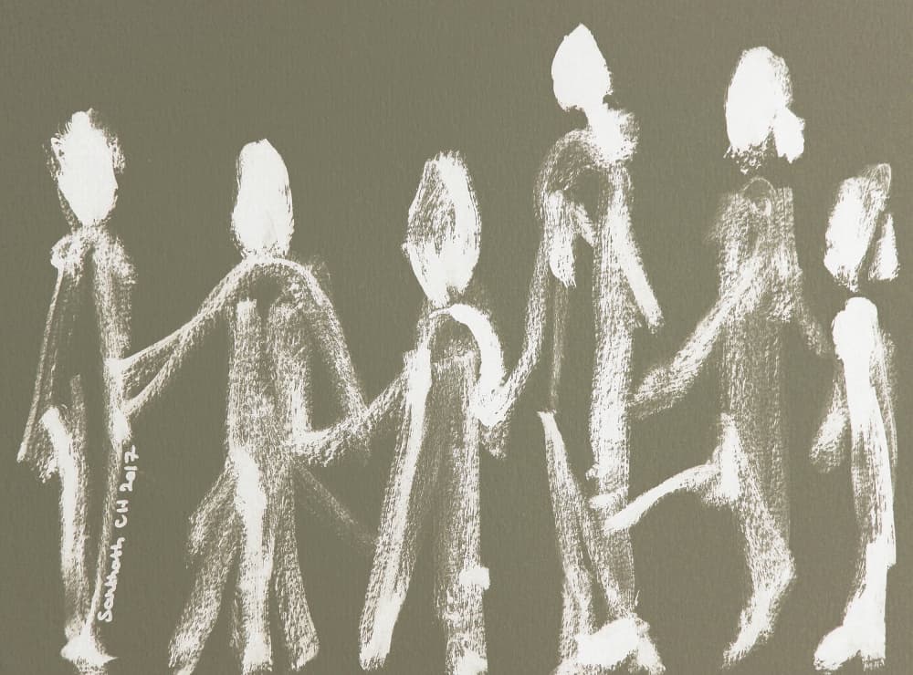 Connected Figures by Santhosh ch — canvas wall art